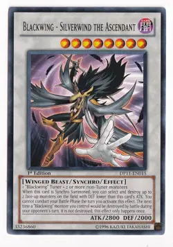 BLACKWING SILVERWIND THE ASCENDANT DP11-EN015 1ST ED RARE YUGIOH - Image 1