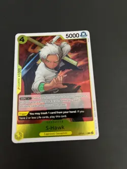 S-Hawk OP08-114 Rare Two Legends One piece Trading Card Holo Character Card TCG - Image 3