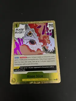 OP07-116 Blaze Slice Rare Foil English One Piece TCG Card OP07 500 Years in - Image 2