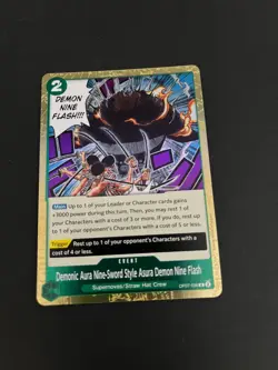 OP07-036 Demonic Aura Nine Sword One Piece 500 Years In The Future Foil Card - Image 1