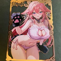 Goddess Story Gold METAL Card - Maiden Party - Serial Number #/100! Yae Miko - Image 1