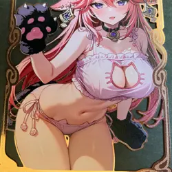 Goddess Story Gold METAL Card - Maiden Party - Serial Number #/100! Yae Miko - Image 3