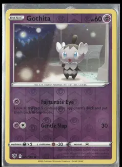 2020 Darkness Ablaze Set Pokemon Card 073 Gothita Reverse Foil NM - Image 1