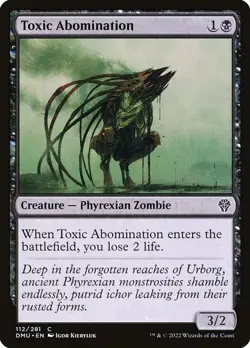 Toxic Abomination Foil DMU 112 Common MTG - Image 1