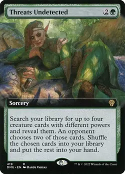 Threats Undetected Extended Art DMU 419 Rare MTG - Image 1