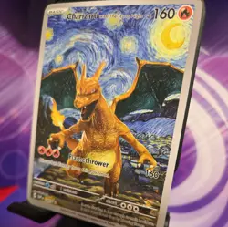 Charizard - Pokemon x Van Gogh Starry Night DIY ACG Custom Fan Art Card - Image 3