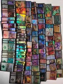Magic The Gathering MTG Lot of Over 100 Foil Cards Rares Uncommon Common & Lands - Image 1