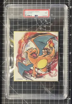 PSA 9 Mint Charizard No. 3 Art 1 2019 Pokemon Shikishi Card Graded - Image 1