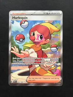Harlequin 163/086 White Flare English Ultra Rare Pokemon Card Full Art - Image 1