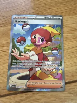 Harlequin 163/086 White Flare English Ultra Rare Pokemon Card Full Art - Image 1