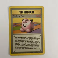 Pokemon Wizards of the Coast Base Set Non Holo Rare #70/102 CLEFAIRY DOLL - Image 1