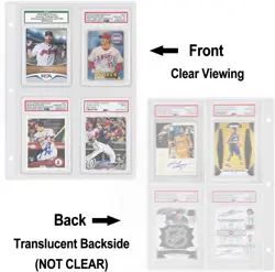 Graded Card Slab Binder Pages for Storage & Display, Compatible with 40 Clear 744678529578 - Image 2