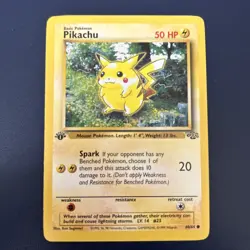 Pikachu Red Cheeks 60/64 - 1st Edition - Pokemon TCG - Jungle Card - LP+ - Image 1
