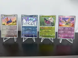 Pokemon Black Bolt White Flare 4 Card Poke Ball Reverse Holo Lot - Image 1