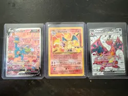 Pokemon 3 Card Set Machamp, Charizard, And Charizard EX - Image 2