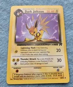 Dark Jolteon #38/82 Pokemon Card TCG Team Rocket Uncommon - LP - Image 1