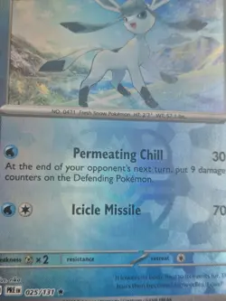 Pokemon TCG Glaceon Prismatic Evolutions Master Ball Reverse Holo Card - Image 2