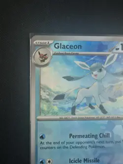 Pokemon TCG Glaceon Prismatic Evolutions Master Ball Reverse Holo Card - Image 4