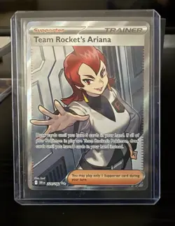 Pokemon TCG Destined Rivals Team Rockets Ariana Card 224/182 Full Art Trainer M - Image 1