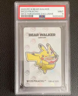 PSA 9 Pokemon Card WC23 PIKACHU WCS YOKOHAMA EXCLUSIVE BEAR WALKER Limited 500 - Image 1