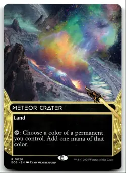 #26 Meteor Crater NM Borderless 2025 MTG Edge of Eternities R - Image 1