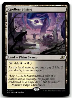 #254 Godless Shrine NM 2025 MTG Edge of Eternities R - Image 1