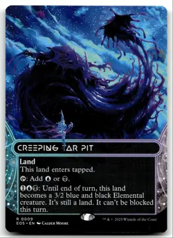 #9 Creeping Tar Pit NM Borderless 2025 MTG Edge of Eternities R - Image 1