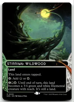 #39 Stirring Wildwood NM Borderless 2025 MTG Edge of Eternities R - Image 1