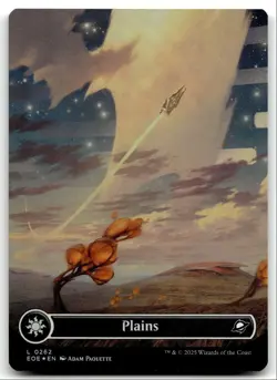 #262 Plains NM Borderless Foil 2025 MTG Edge of Eternities L - Image 1
