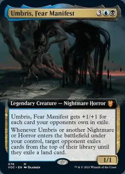 MTG English Umbris, Fear Manifest (Extended Art) NM Normal - Image 1