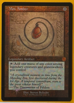 Mox Amber NM Foil Schematic MTG The Brothers War BRO Unplayed Magic Gathering - Image 1