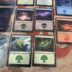 MTG Edge Of Eternities Foil Basic Land Set! 15 Cards Beautiful Art! - Image 3