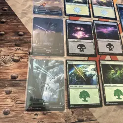 MTG Edge Of Eternities Foil Basic Land Set! 15 Cards Beautiful Art! - Image 4