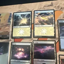 MTG Edge Of Eternities Foil Basic Land Set! 15 Cards Beautiful Art! - Image 5