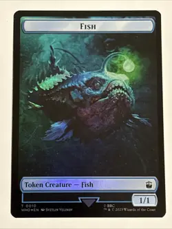 MTG Universes Beyond: Doctor Who Fish/Food Token Foil 0010/0026 NM - Image 1