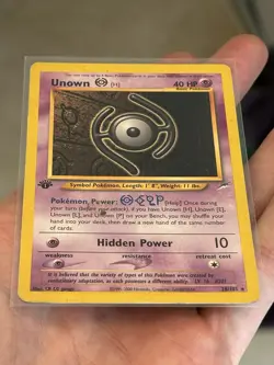 Pokemon TCG 1st Edition Unown H 28/105 Neo Destiny Vintage Card Heavily Played - Image 3