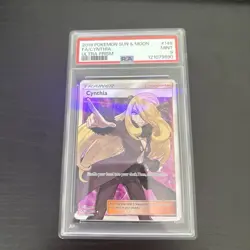 2018 Pokemon Sun & Moon Full Art Cynthia 148/156 Ultra Prism PSA 9 Mint Trainer - Image 3