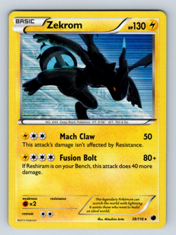 Pokemon Zekrom Holo Rare B&W Plasma Freeze 39/116 - Image 1