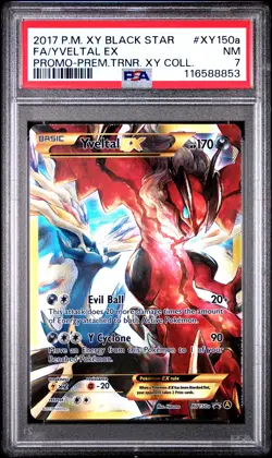 PSA 7 Full Art Yveltal EX XY150a Premium Trainer XY Pokemon - Image 1