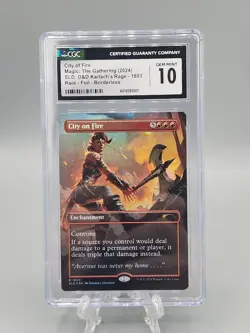 City on Fire In Hand NM Borderless FOIL MTG Secret Lair D&D CGC 10 - Image 1
