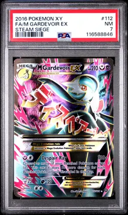 PSA 7 Full Art M Gardevoir EX 112/114 Steam Siege Pokemon - Image 1