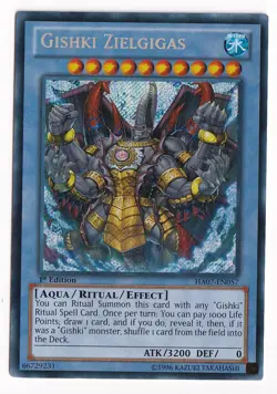 Yugioh Gishki Zielgigas 1st Edition Secret Rare HA07-EN057 NM - Image 1