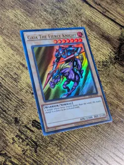 Yugioh Gaia The Fierce Knight Ultra Rare LOB-EN006 25th Anniversary NM - Image 2