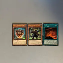 Sengenjin Wakes From a Millennium INFO-EN001 + Wedju temple+Shield 1st Ed Yugioh - Image 1