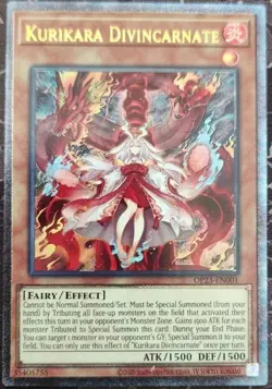 Kurikara Divincarnate OP23-EN001 Ultimate Rare OTS 23 NM Yugioh - Image 1