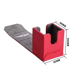 Leather Deck Box - Red for Collectible Cards-MTG,Yugioh,Pokeman,TES - Image 3