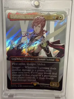Lightning, Army of One (0545) (Borderless) (Surge Foil) Final Fantasy Foil - Image 1