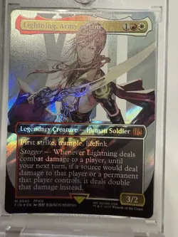 Lightning, Army of One (0545) (Borderless) (Surge Foil) Final Fantasy Foil - Image 2