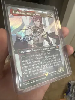 Lightning, Army of One (0545) (Borderless) (Surge Foil) Final Fantasy Foil - Image 1