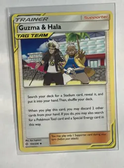 Guzma & Hala 193/236 Sm-Cosmic Eclipse Regular - Pokemon Card NM - Image 1